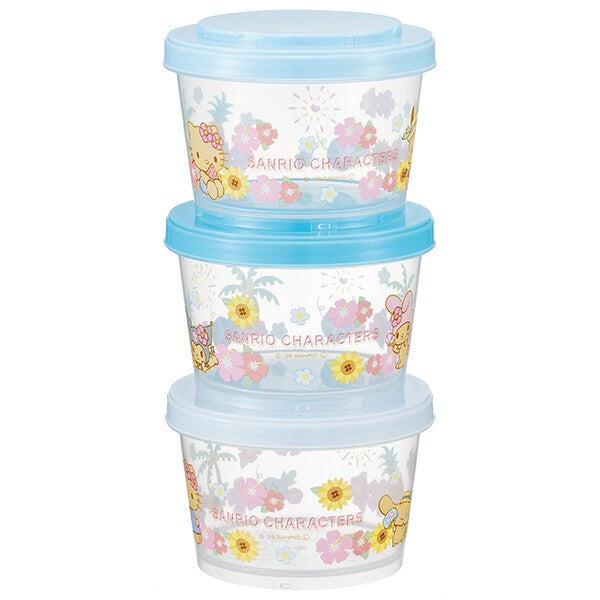 【預訂商品】Sanrio Characters 夏日連接式保鮮盒 3 件套