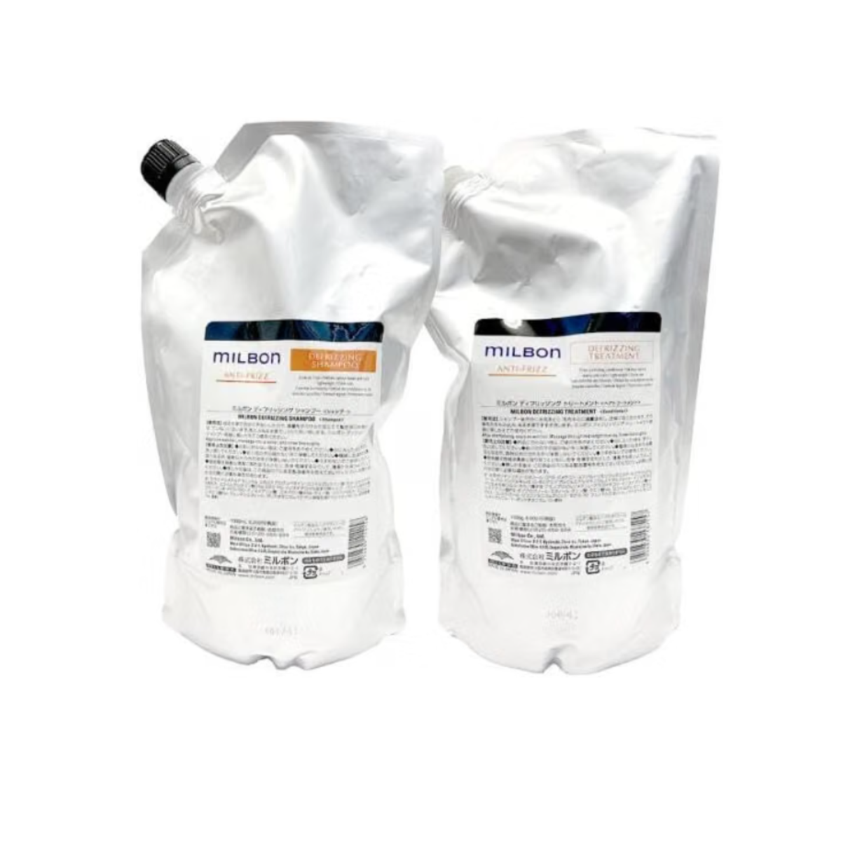 【預訂商品】Milbon Anti-Frizz Defrizzing 抗毛躁洗護套裝 1L 補充裝｜Milbon Defrizzing Shampoo & Treatment 1L Refill Set