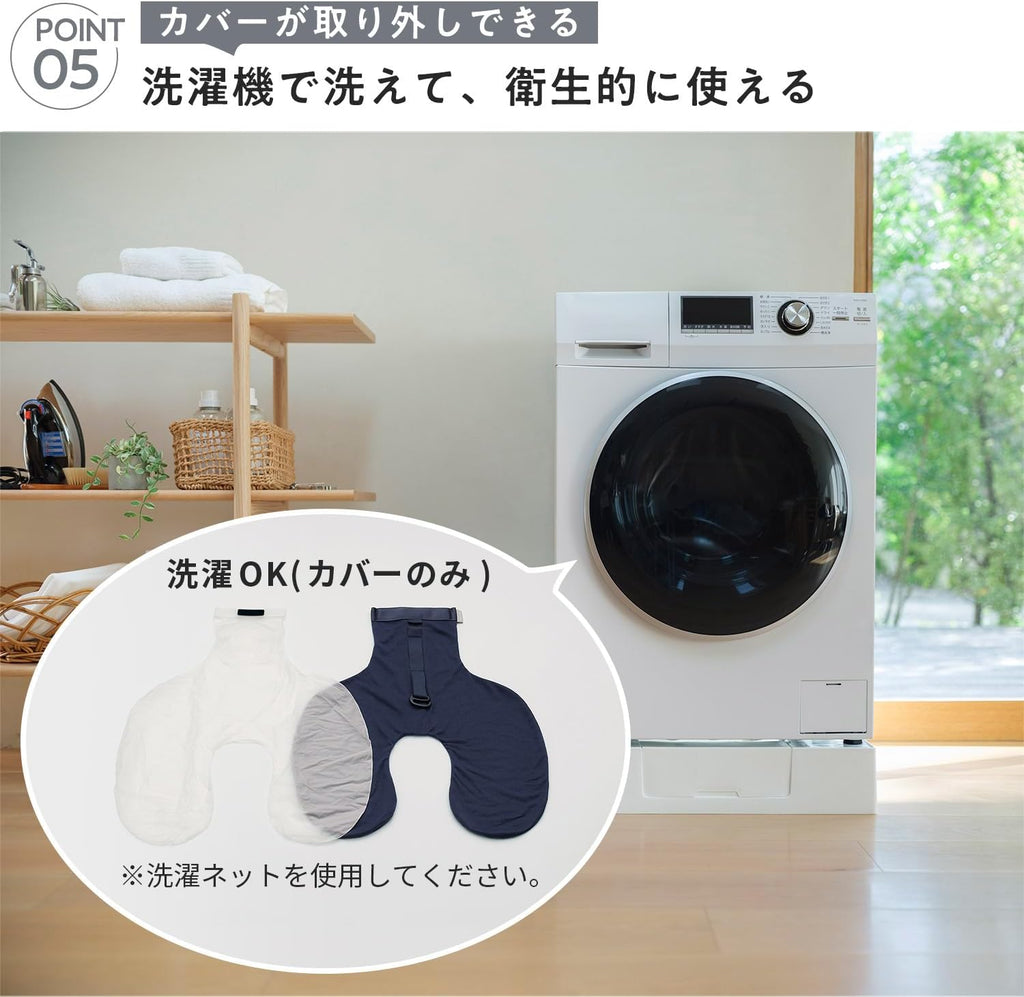 【預訂商品】Marna fuu 便攜充氣旅行頸枕 淺灰色｜Marna fuu Compact Inflatable Neck Pillow Light Gray