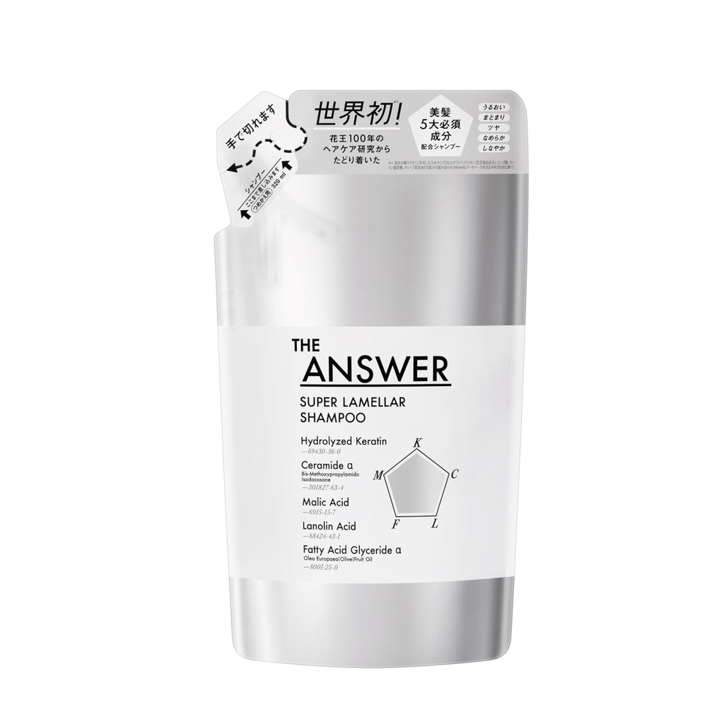 【預訂商品】THE ANSWER 超級層狀液晶修護洗髮精 補充包 320ml（佛手柑與達芙妮香氣）