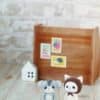 預訂- 日本制 - 棕色帽的白貓和匈牙的倉鼠 羊毛氈 DIY SET - Image 2