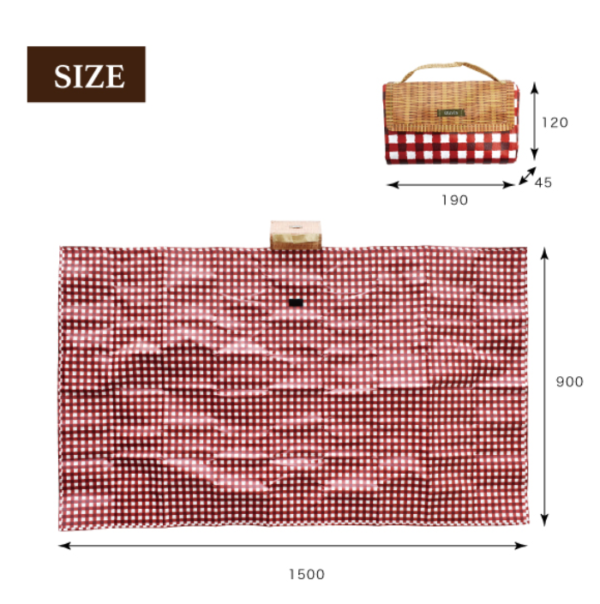 預訂- 日本進口 - 方格式 格紋 奧利維亞休閒野餐墊 [沙灘] [遠足] [賞花] - Image 4
