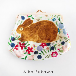 【日本製帆布】cozyca products がま口コスメポーチAiko Fukawa6